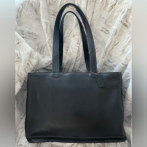 Coach Black Leather Briefcase/Tote